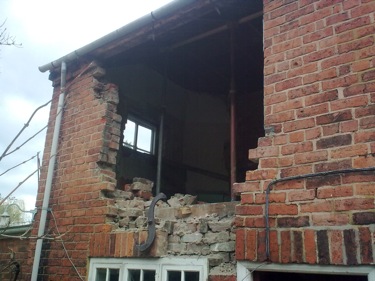 Cottage restoration using lime mortar